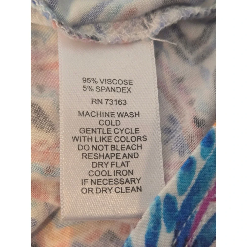 Cupio Shift Dress Womens Large Multi Color Paisley Halter Neck Sleeveless